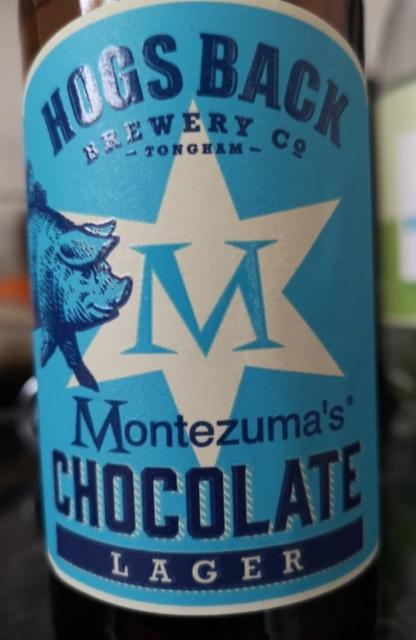 Montezuma's Chocolate Lager 4.5%, Hogs Back Brewery, England