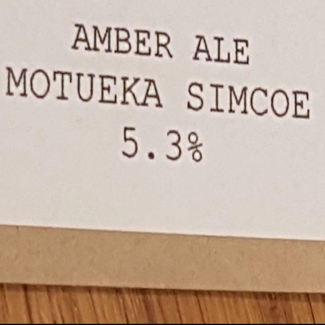 Amber Ale Motueka Simcoe 5.3%, Wiper and True, England