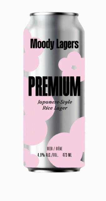 Moody Lagers Premium Rice Lager 4.9%, Moody Ales, Canada