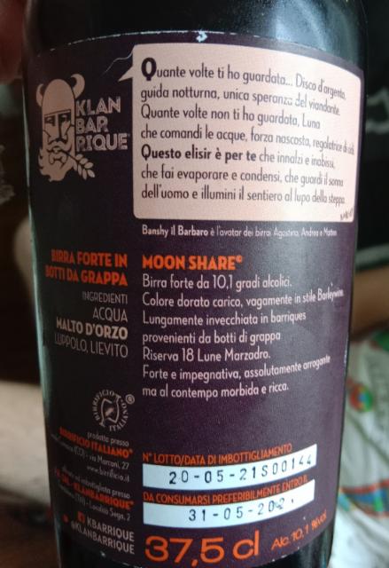 Moon Share 10.1%, Klanbarrique, Italy