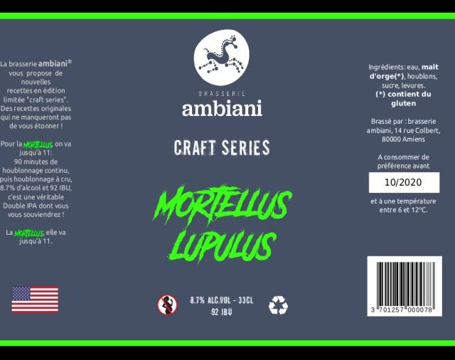 Mortellus Lupulus 8.7%, Brasserie Ambiani, France