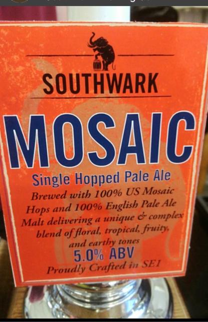 Single Hopped Pale Ale - Mosaic 5.0%, Southwark Brewing, England