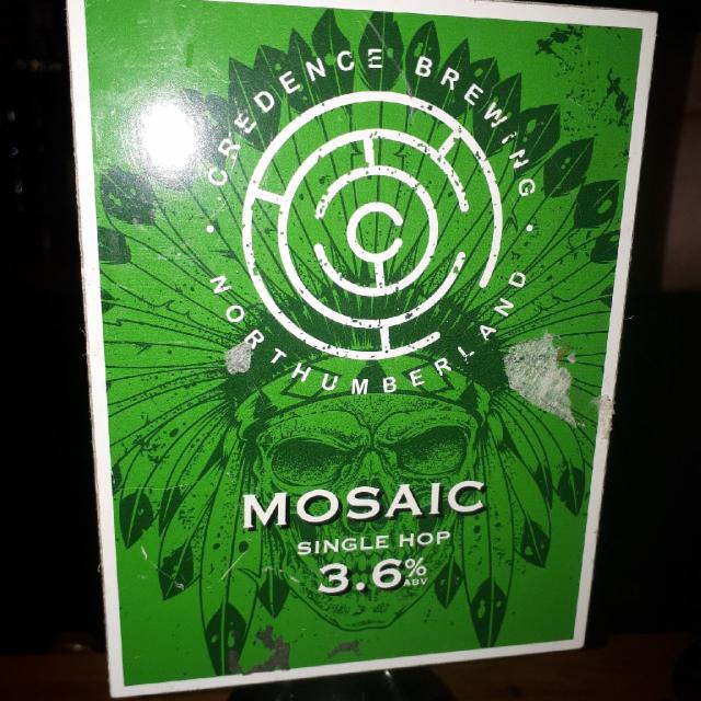 Mosaic Single Hop 3.6%, Credence Brewing, England