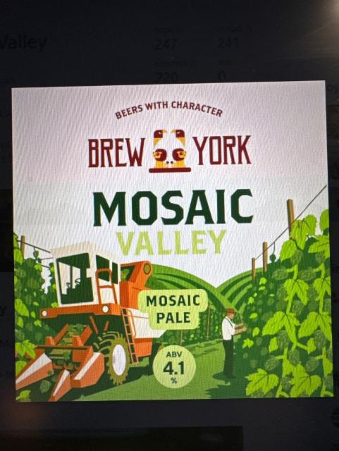 Mosaic Valley 4.1%, Brew York, England