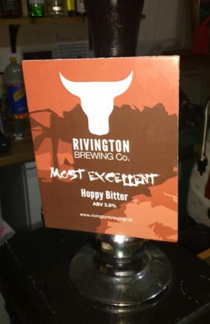 Most Excellent 3.9%, Rivington Brewing Co., England