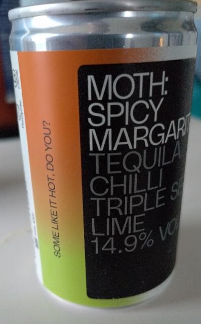 Moth: Spicy Margarita 14.9%, MOTH: Mix of Total Happiness, England