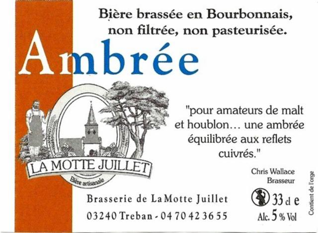 Motte Juillet Ambrée 5.2%, Brasserie De La Motte Juillet, France