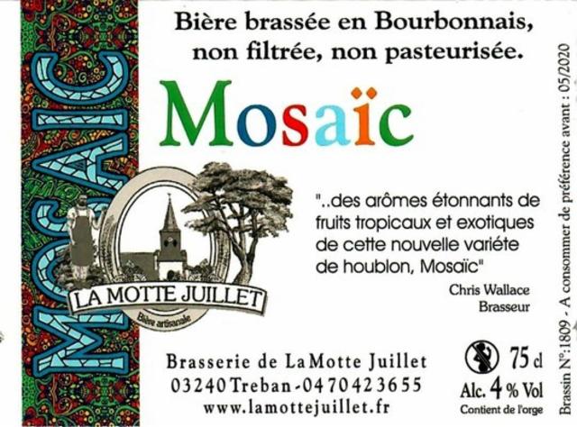Motte Juillet Mosaïc 4.0%, Brasserie De La Motte Juillet, France