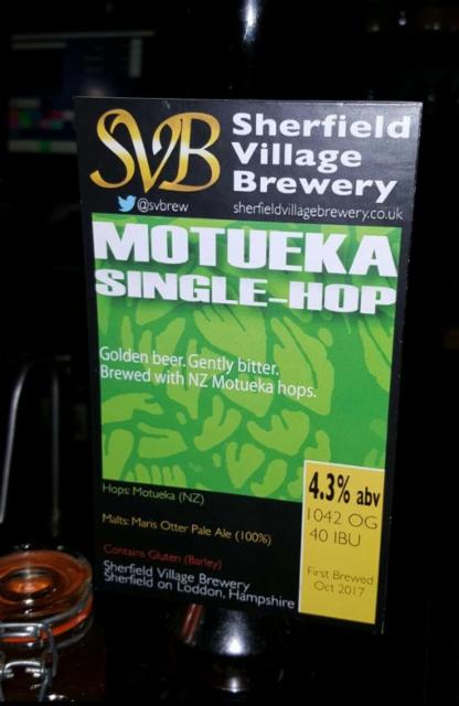 Motueka Single Hop 4.3%, Sherfield Village Brewery, England