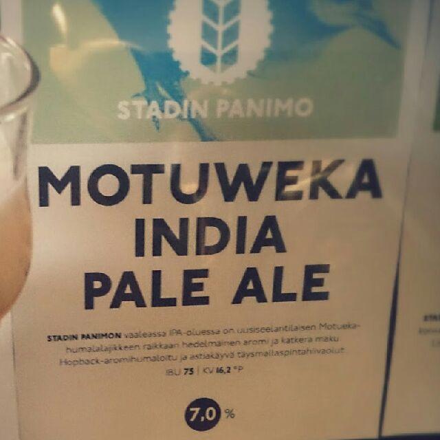 Motuweka India Pale Ale 7.0%, Stadin Panimo, Finland