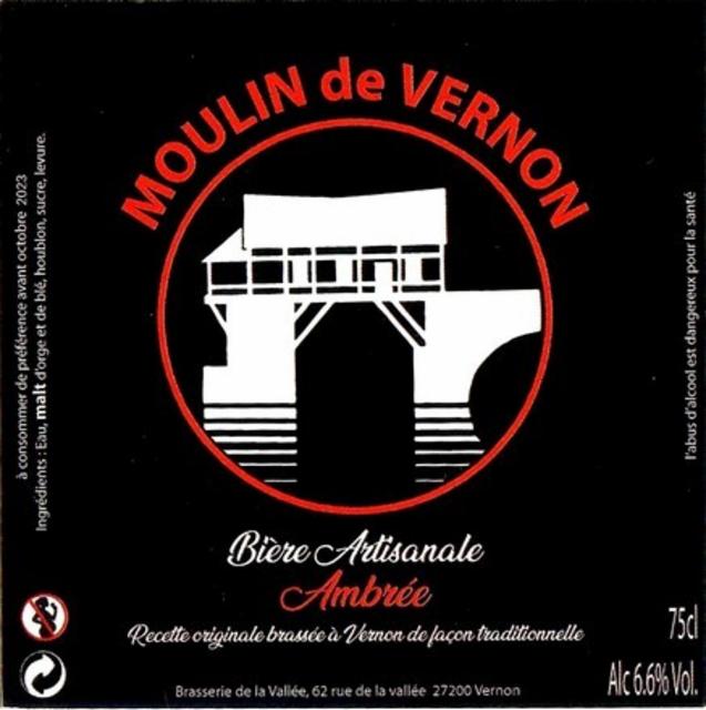 Moulin De Vernon Ambrée 6.6%, Brasserie De La Vallée (Moulin De Vernon), France
