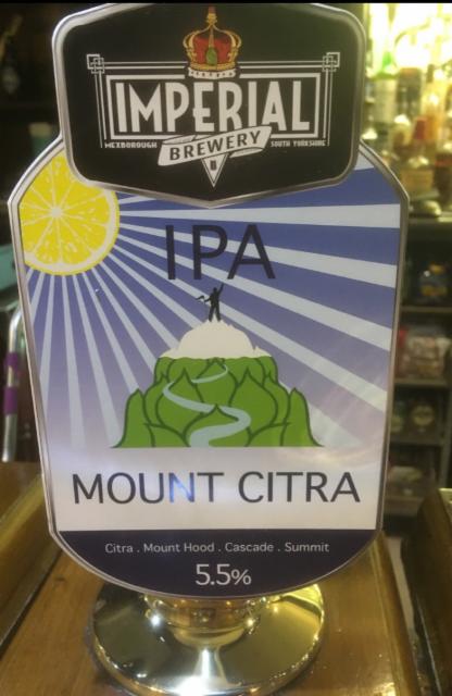 Mount Citra 5.5%, Imperial Brewery, England