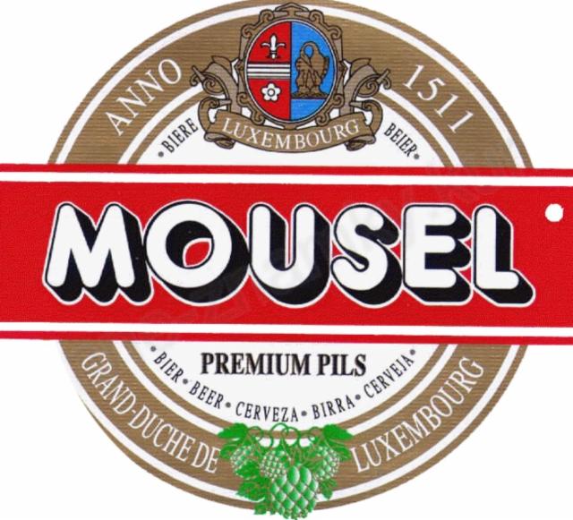 Mousel Premium Pils 4.8%, Brasserie de Luxembourg Mousel-Diekirch (InBev), Luxembourg