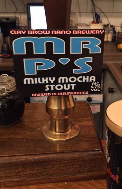 Mr P's Milky Mocha Stout 5.7%, Clay Brow Nano Brewery, England