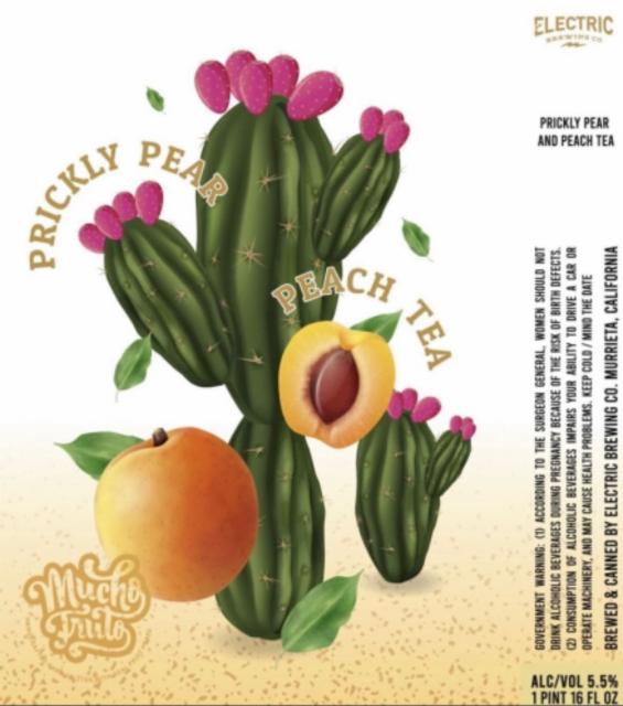 Mucho Fruto Prickly Pear/Peach Tea 5.5%, Electric Brewing Company, United States