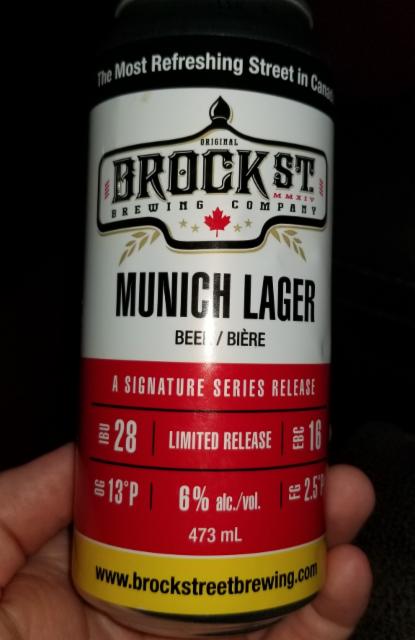 Munich Lager 6.0%, Brock St. Brewing Company, Canada
