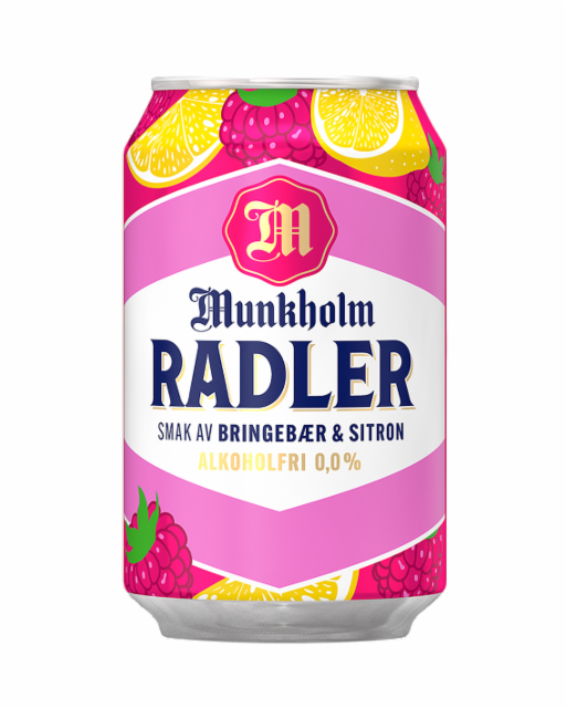 Munkholm Radler Bringebær & Sitronsmak, Ringnes Bryggeri (Carlsberg Group)