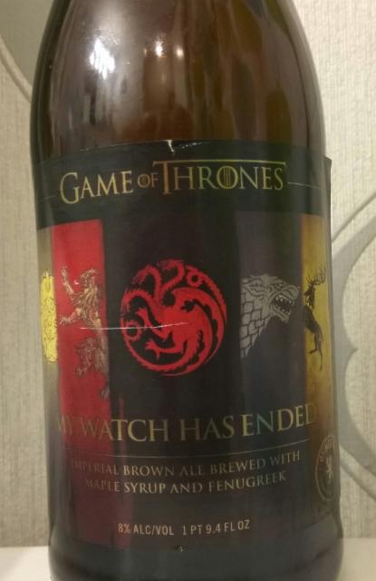 Game of Thrones: My Watch Has Ended 8.0%, Brewery Ommegang (Duvel-Moortgat), United States