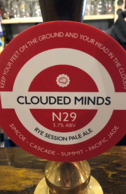 N29 3.7%, Clouded Minds Brewery, England