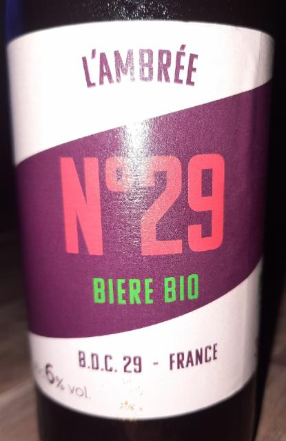N°29 L'Ambrée 6.0%, SAS Brasserie De Bretagne (B2B), France