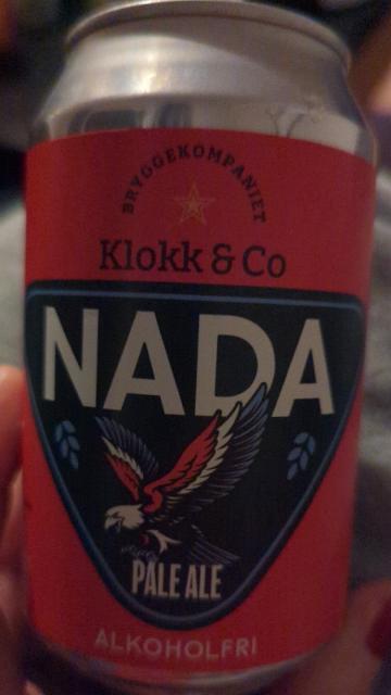 nada pale ale 0.5%, Klokk & Co., Norway