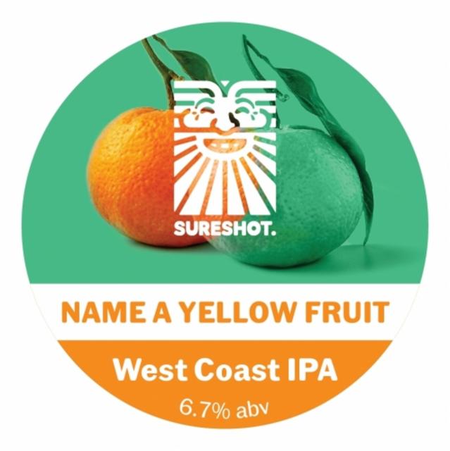 Name a Yellow Fruit 6.7%, Sureshot Brewing, England