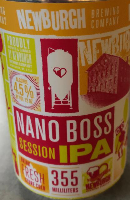 Nano Boss Session IPA 4.5%, Newburgh Brewing Company, United States