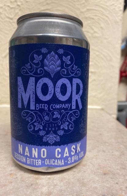 Nano Cask Olicana 3.8%, Moor Beer Company, England