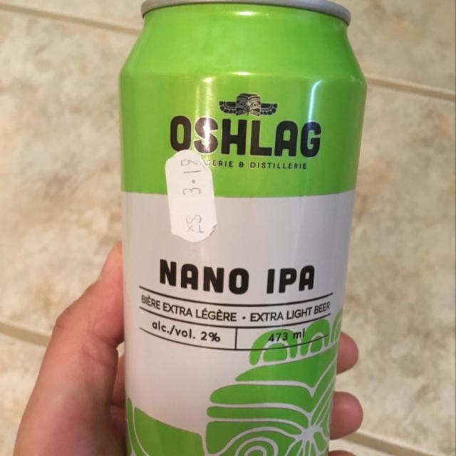 Oshlag Nano IPA 2.0%, Oshlag Brasserie & Distillerie, Canada