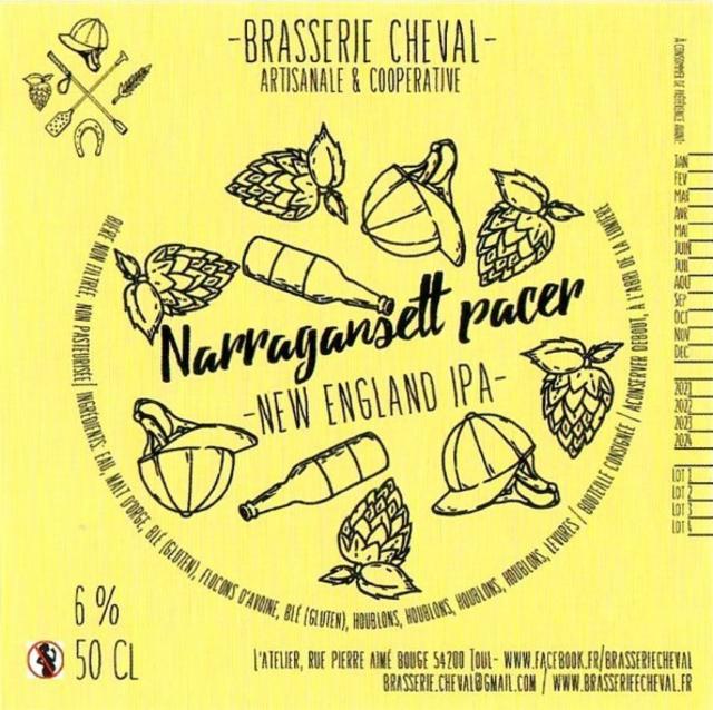 Narragansett Pacer 6.0%, Brasserie Cheval, France