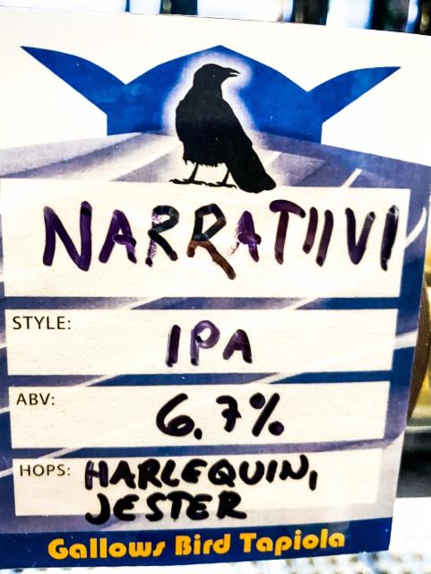 Narratiivi IPA 6.7%, Brew-Pub Gallows Bird, Finland