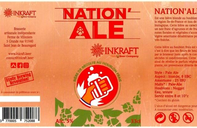 Nation'Ale 5.0%, Inkraft Beer Company, France