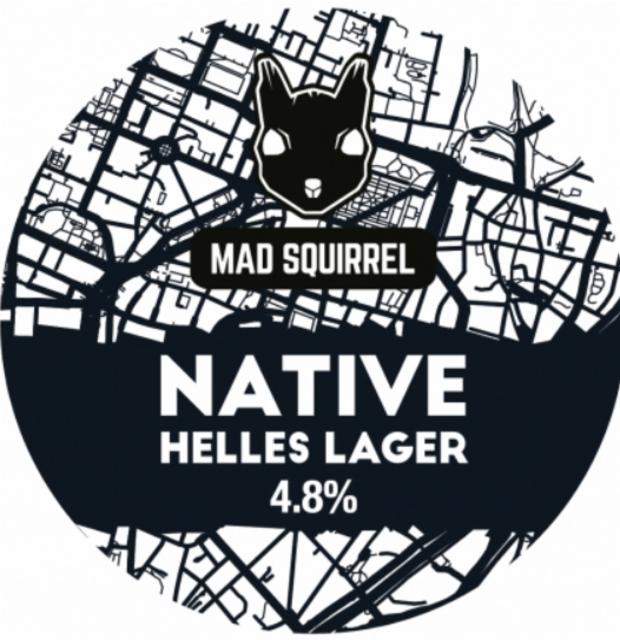 Native Helles Lager 4.8%, Mad Squirrel Brewing, England