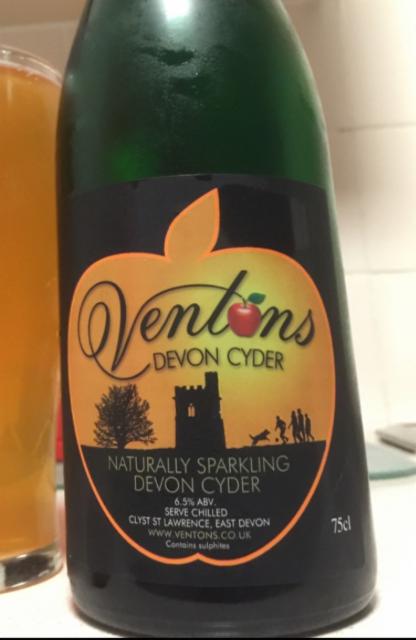 Naturally Sparkling Devon Cyder 6.5%, Ventons Devon Cyder, England