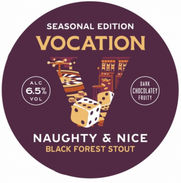 Naughty & Nice: Black Forest stout 6.5%, Vocation Brewery, England