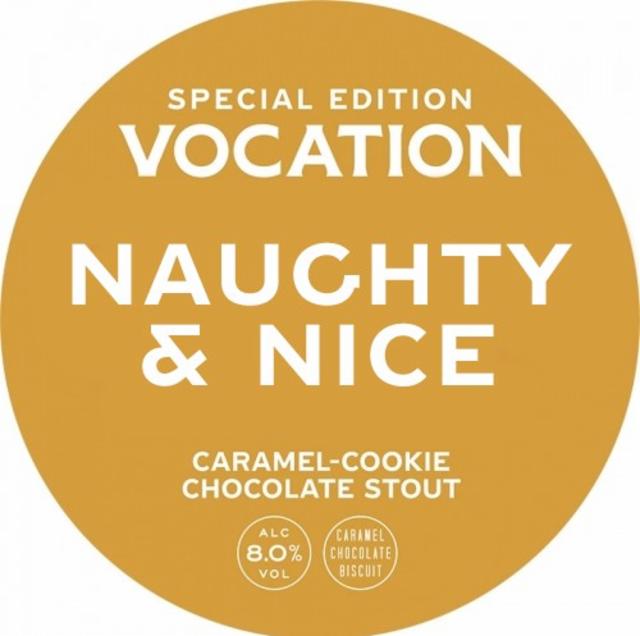 Naughty & Nice: Caramel Cookie Chocolate Stout, Vocation Brewery