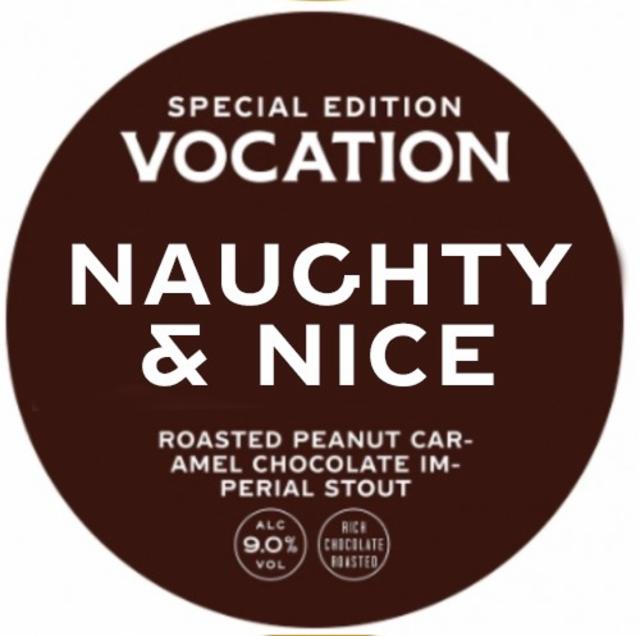Naughty & Nice - Roasted Peanut, Caramel and Chocolate Imperial Stout 9.0%, Vocation Brewery, England