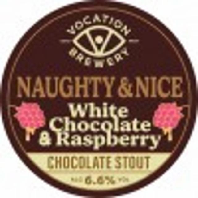 Naughty & Nice: White Chocolate & Raspberry Stout 6.6%, Vocation Brewery, England