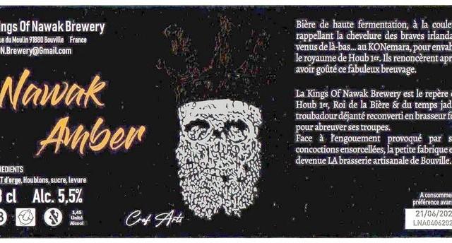 Nawak Amber 5.5%, King Of Nawak Brewery, France