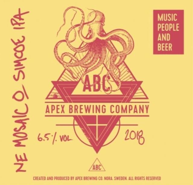 NE Mosaic & Simcoe IPA 6.5%, Apex Brewing Company, Sweden