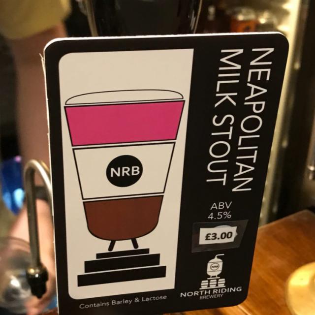 Neapolitan Milk Stout 4.5%, North Riding Brewery, England