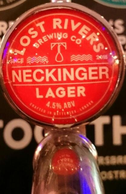 Neckinger Lager 4.5%, The Lost Rivers Brewing Co., England