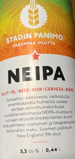 Neipa (2026) 5.3%, Stadin Panimo, Finland
