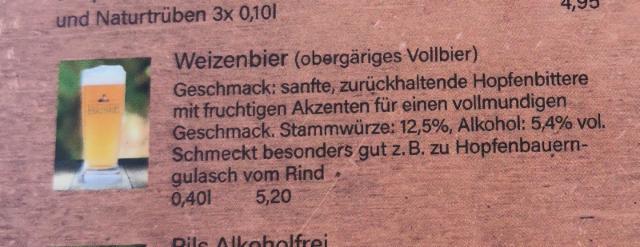 Neuenahrer Weizen 5.4%, Neuenahrer Brauhaus, Germany