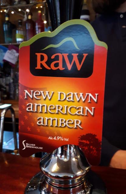 New Dawn American Amber 4.9%, Raw Brewing Company, England