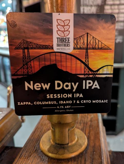 New Day IPA 4.1%, Three Brothers Brewing Co, England