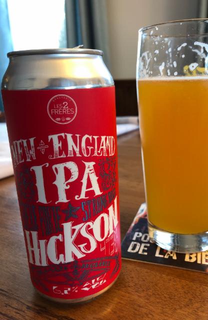 New England IPA HICKSON 6.2%, Brasserie Les 2 Frères, Canada
