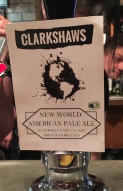 New World American Pale Ale 4.3%, Clarkshaws Brewery, England