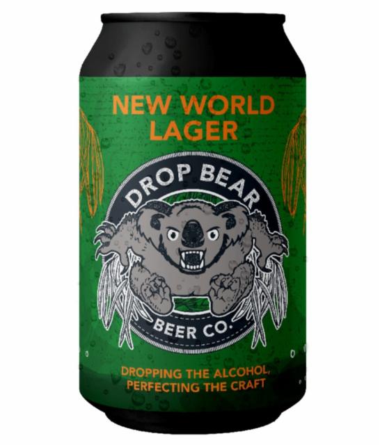 New World Lager 0.5%, Drop Bear Beer Co., Wales