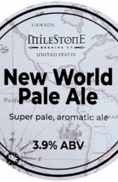 New World Pale Ale 3.9%, Milestone Brewery, England